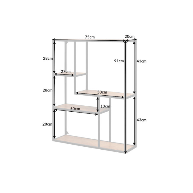 Knižnica/Regál 42030 75cm Slim Line Divoký Dub