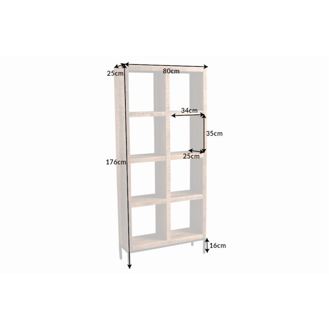 Knižnica/Regál 42377 80cm Drevo Mango
