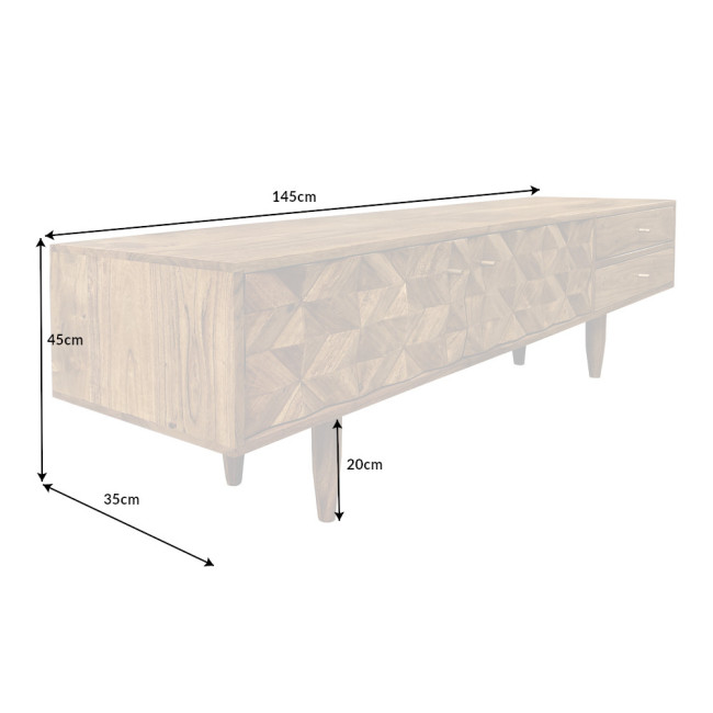 TV-skrinka 43736 Alpine 145cm Drevo Acacia Honey