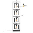 Stojaca lampa 83-42 4L Turn Square